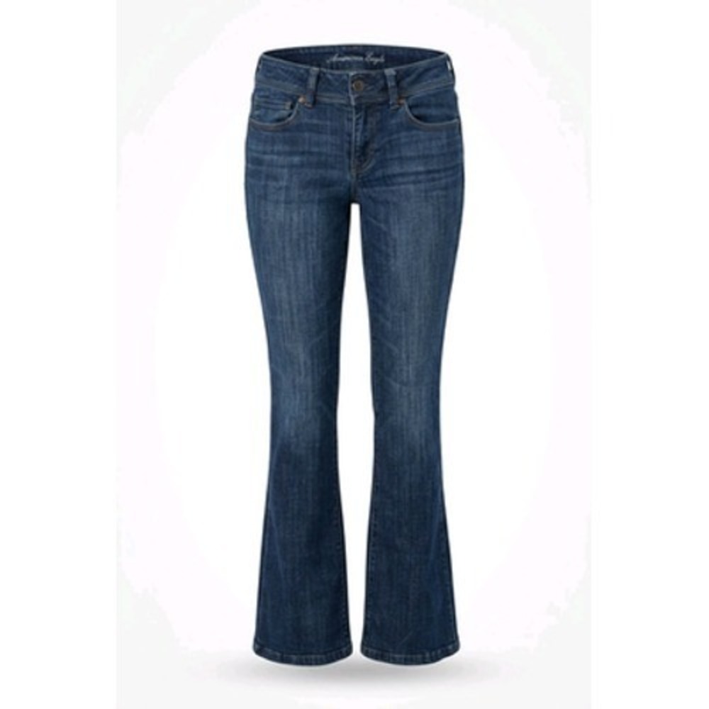 American Eagle Outfitters Jeans Women 8 Blue Original Boot Low Rise Stretch